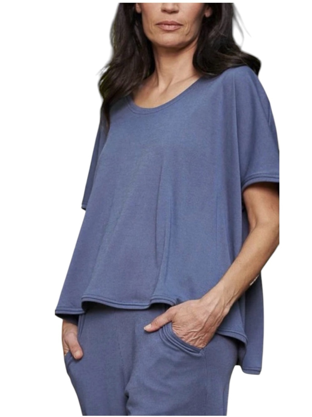 NWT Alembika Essential Breeze Tee Blue Mist Size XS
